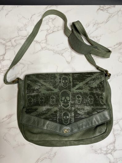 Skull Print Khaki Crossbag
